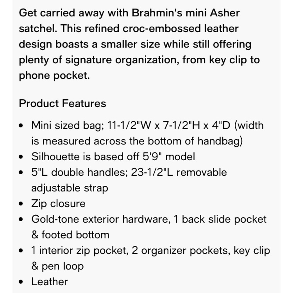 Brahmin Asher Satchel. Structured. Adjustable Str… - image 16